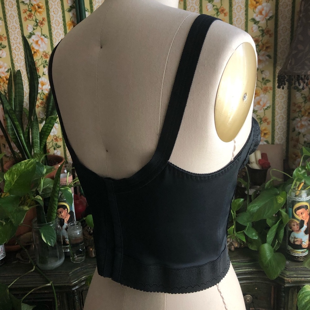 Black VTG Extra Lacy Longline Bra - Picture 5 of 11
